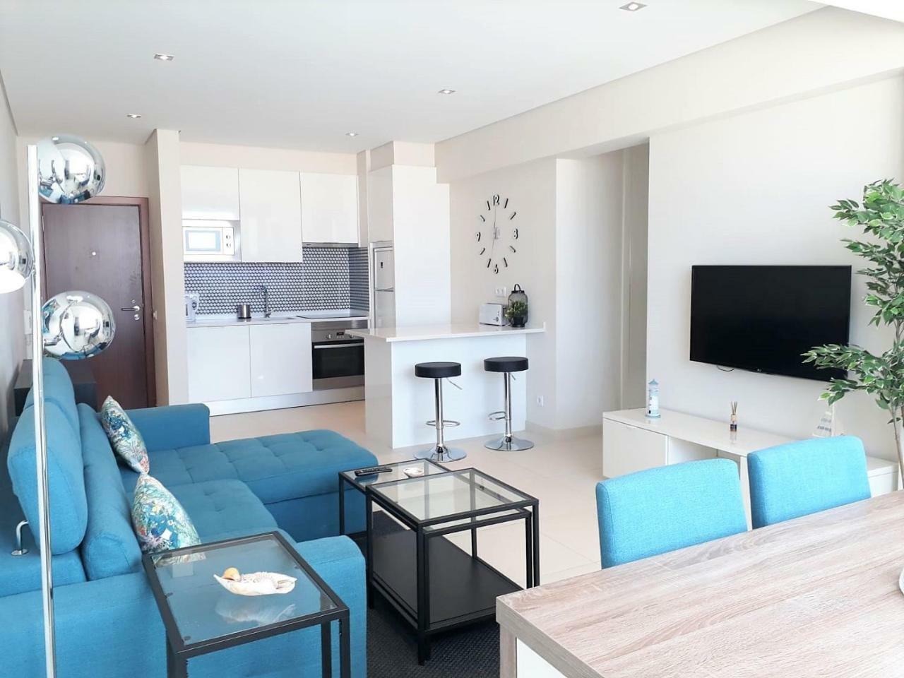Abmar- Por-Do-Sol, Vista Mar, Remodelado, Wifi, 80Mt Praia Quarteira Luaran gambar